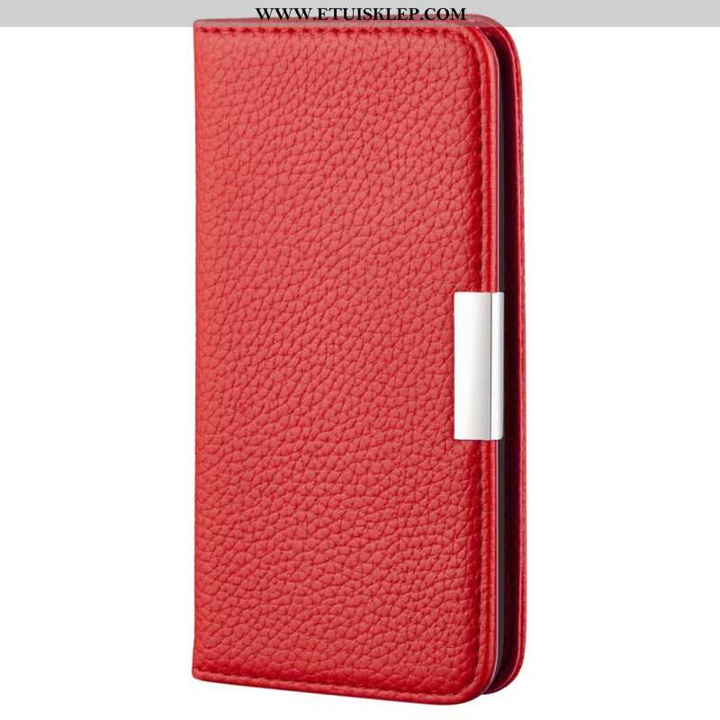 Etui Na Telefon do iPhone 13 Mini Etui Folio Liczi Ze Sztucznej Skóry Ultra Szykowny